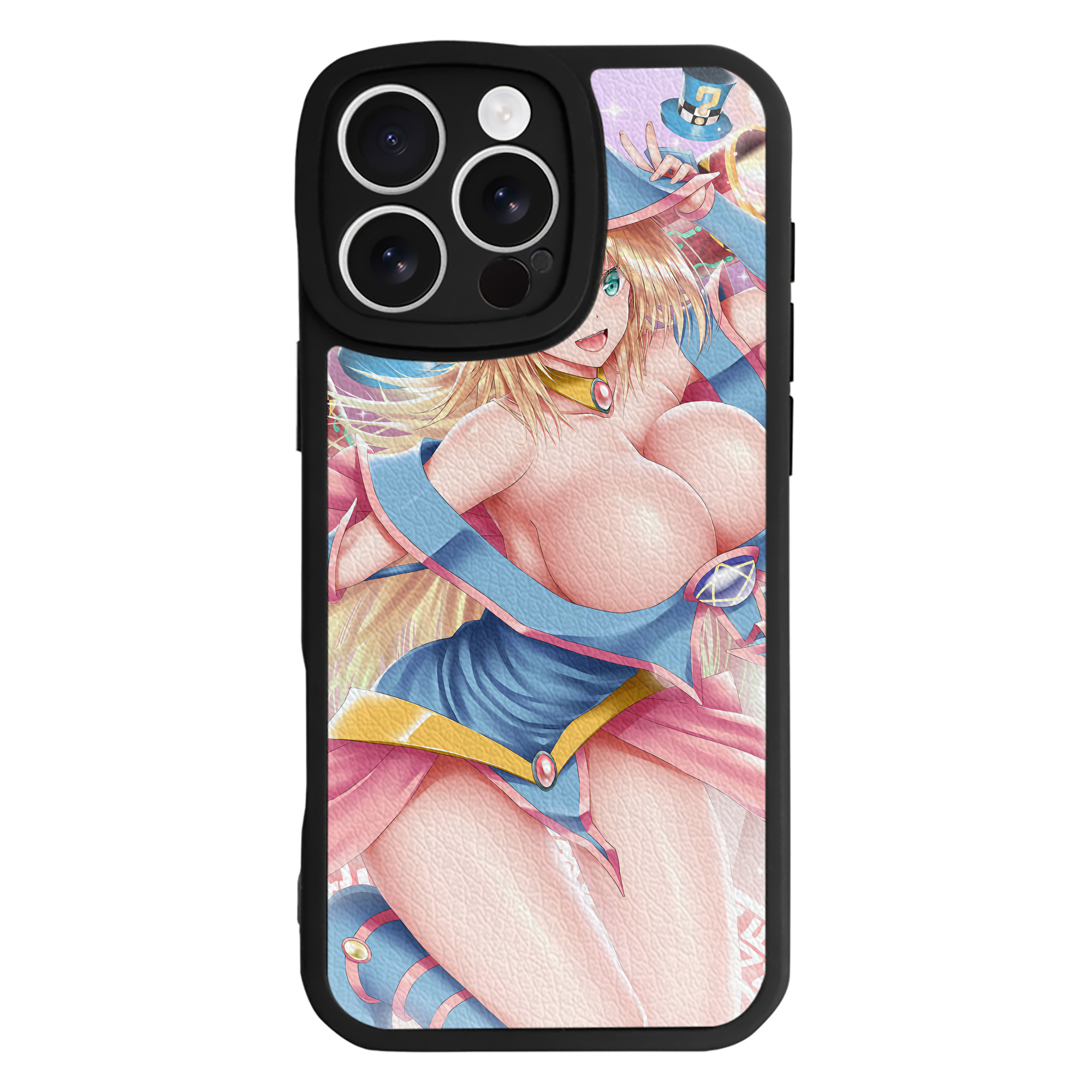 （画像用） 遊☆戯☆王 Yu-Gi-Oh! 【iPhone 16シリーズ対応】シリコンスマホケース（レザー調） 材質：シリコン